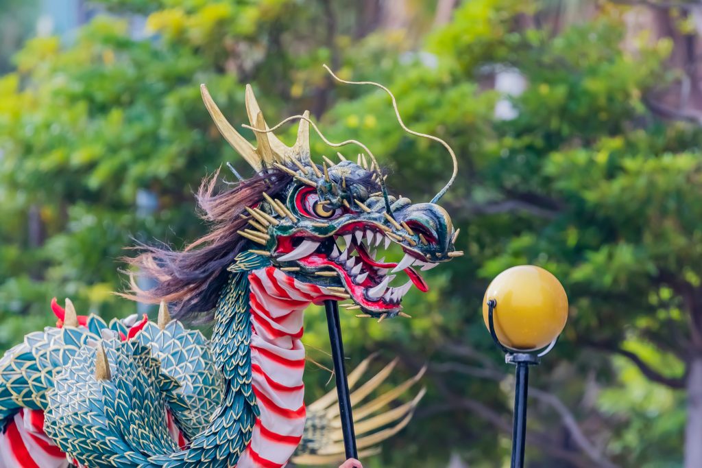 Japan’s Fruitful Autumn. Chinese-style dragon dance